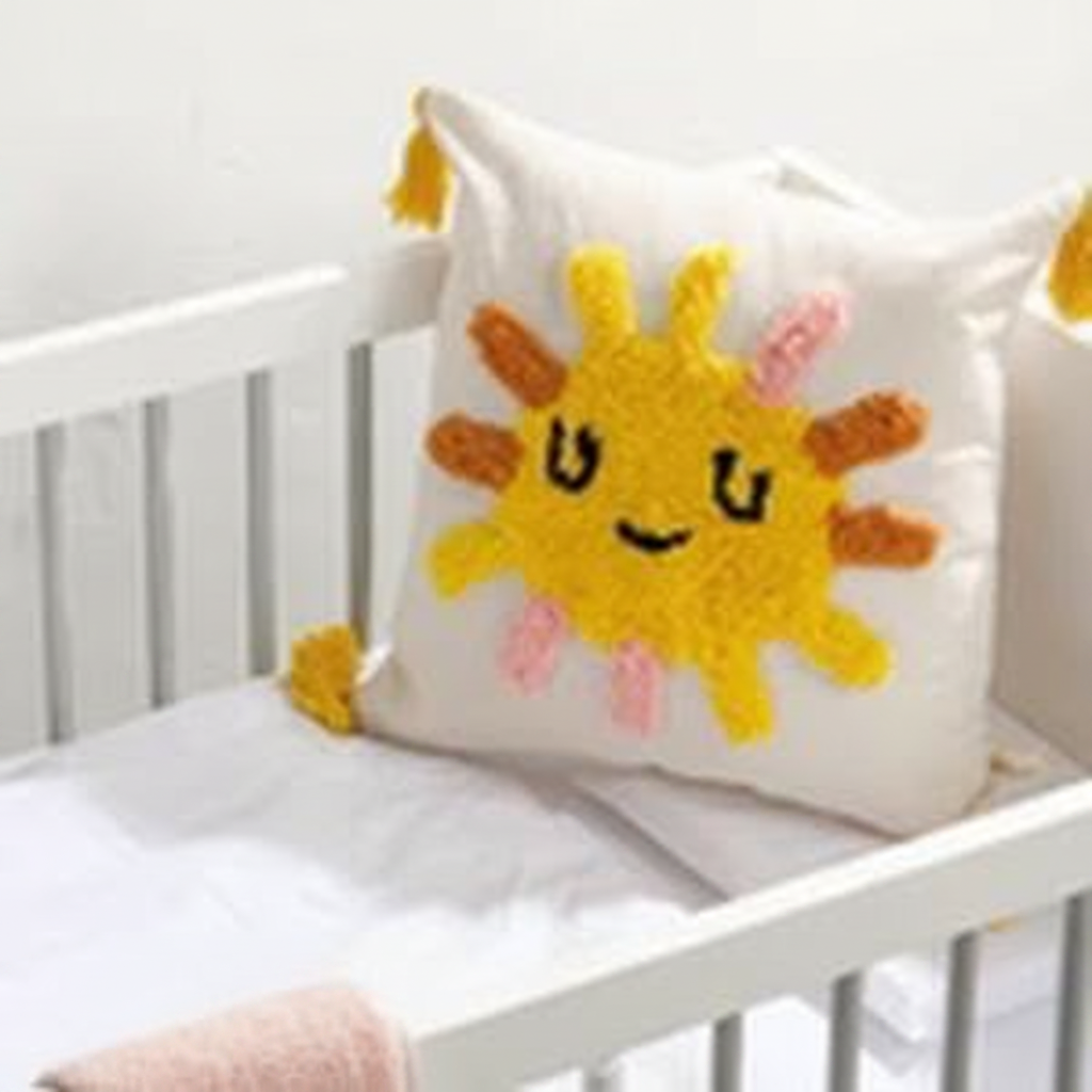 Embroidered Sun Scatter Cushion