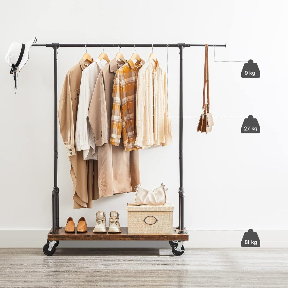 Amalfi Clothing Rack – Expandable Wardrobe on Wheels