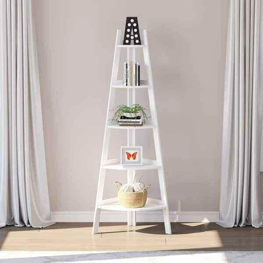 5-Tier Corner Ladder Shelf – Space-Saving Display Essential