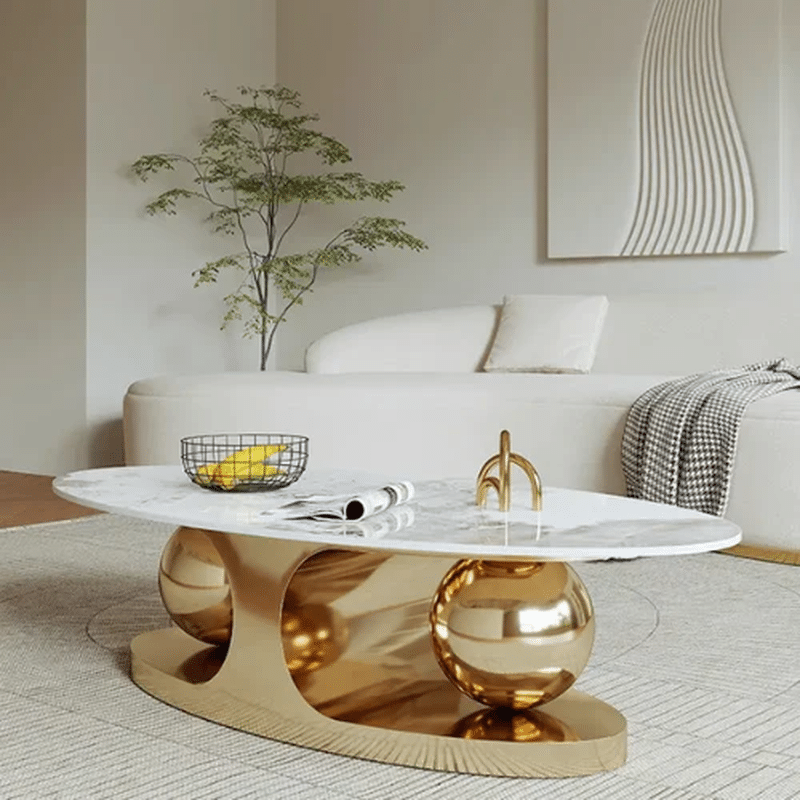 Double Sphere Coffee Table – Sculptural Living Statement