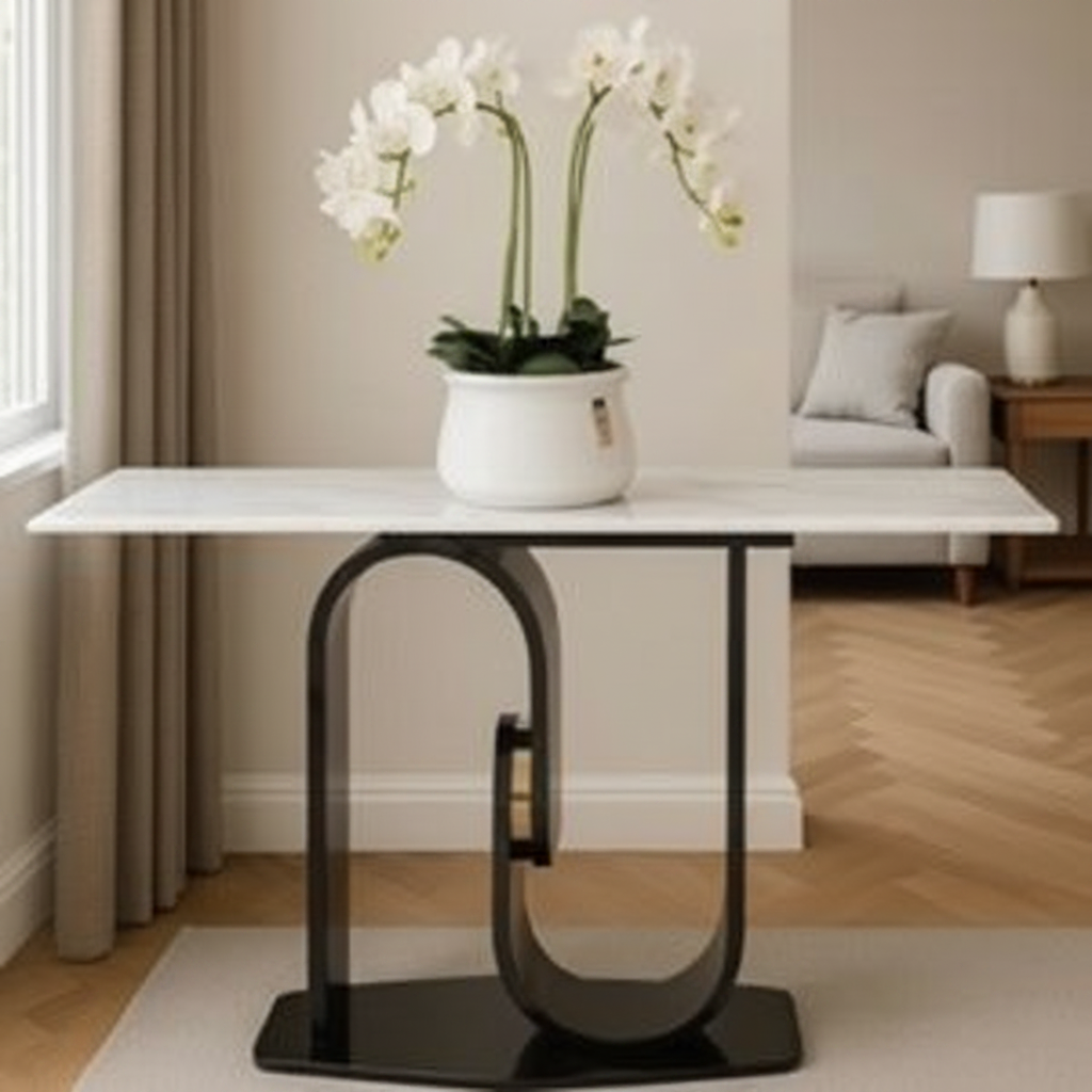 Golden Marble Console Table – Luxury Statement Piece