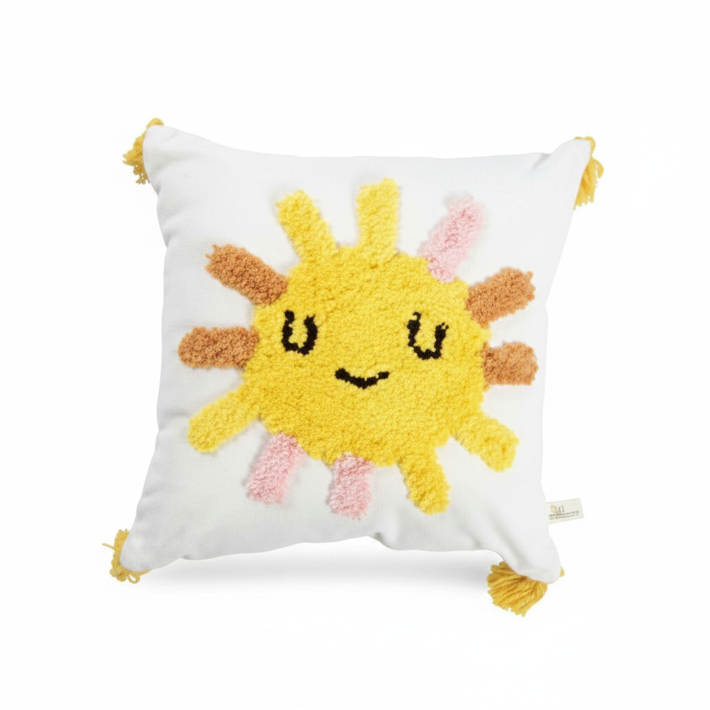 Embroidered Sun Scatter Cushion