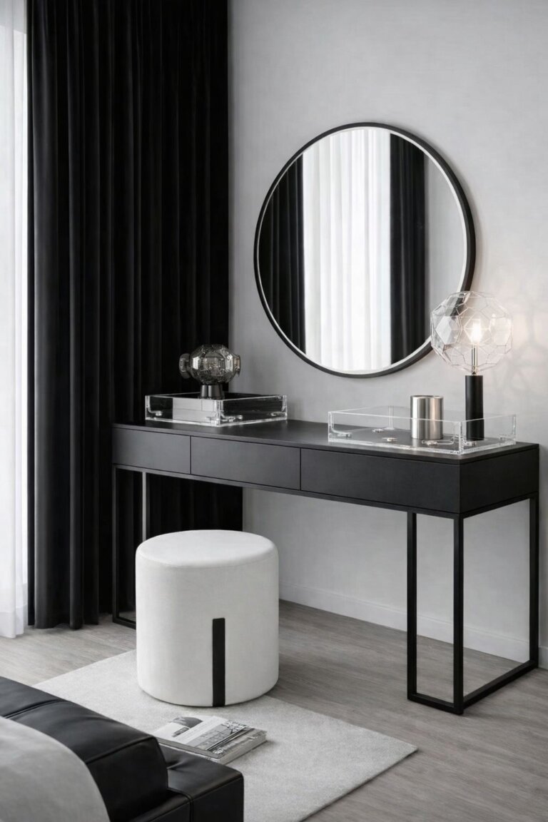 Victoria Dressing Table Set – Bouclé Vanity Collection