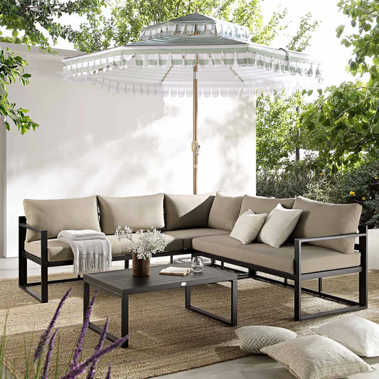 Albany Corner Lounge Set – 5-Seater Outdoor Comfort Collection