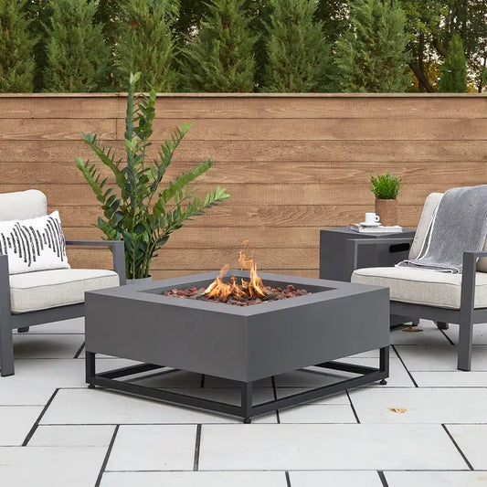 Belle Outdoor Fire Pit Table – Modern Patio Centrepiece (91cm)